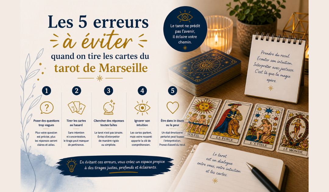 Les 5 erreurs à éviter quand on tire les cartes du tarot de marseille